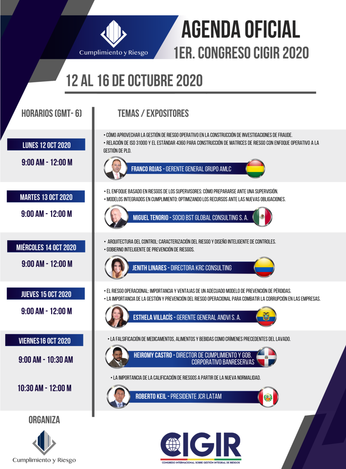CONGRESO INTERNACIONAL EN GESTION INTEGRAL DE RIESGOS CIGIR 2020